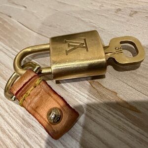 Louis Vuitton Padlock with Key Holder and LV leather charm